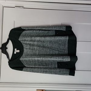 NWT. Christopher & Banks. Green color block sweater. XL
